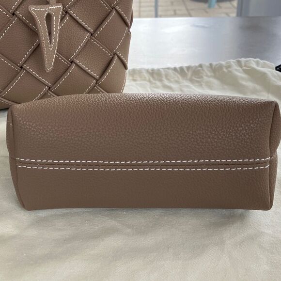 NWT Verafied New York Etoupe Woven Basket Bag - Picture 4 of 10